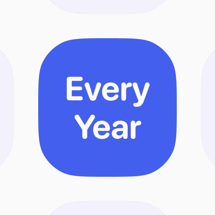 App icon with the Every Year wordmark