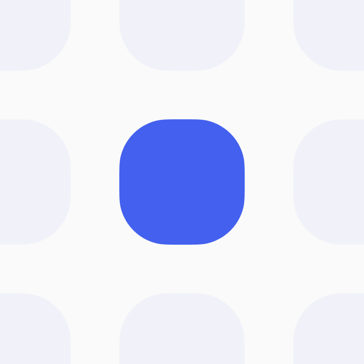 Minimal app icon with a single blue square
